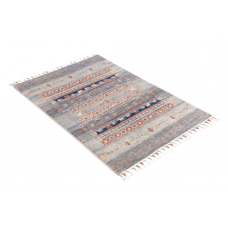 Tappeto Siva Pakistan azzurro marrone 81x118