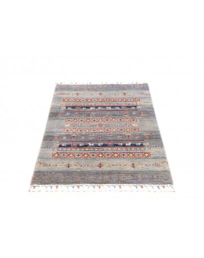 Tappeto Siva Pakistan azzurro marrone 81x118