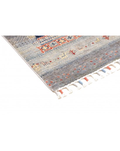 Tappeto Siva Pakistan azzurro marrone 81x118