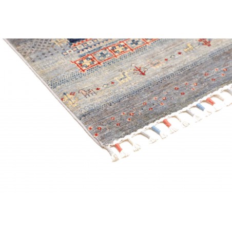 Tappeto Siva Pakistan azzurro marrone 81x118