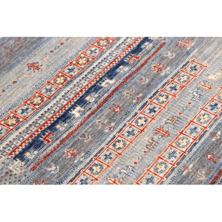 Tappeto Siva Pakistan azzurro marrone 81x118