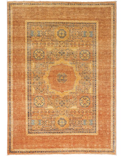 Tappeto Mamlouk Pakistan arancione bianco 148x203