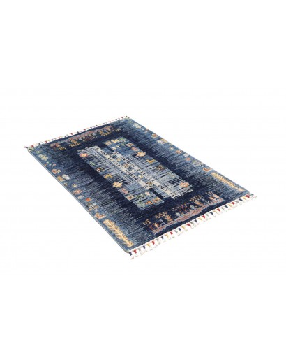 Tappeto Siva Pakistan grigio bianco 83x117