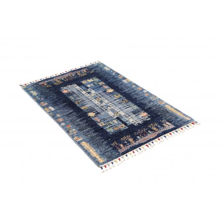 Tappeto Siva Pakistan grigio bianco 83x117