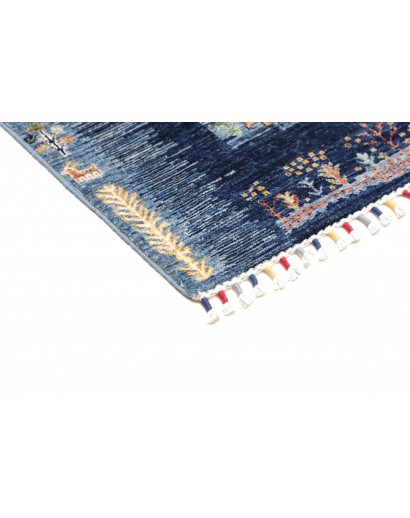 Tappeto Siva Pakistan grigio bianco 83x117