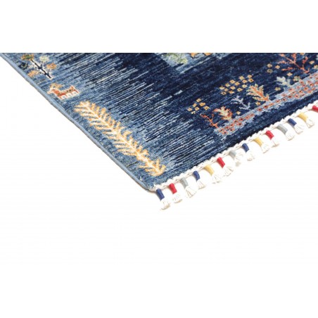 Tappeto Siva Pakistan grigio bianco 83x117