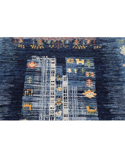 Tappeto Siva Pakistan grigio bianco 83x117