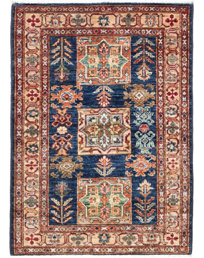 Tappeto Kazak Fine Pakistan bianco grigio 86x120