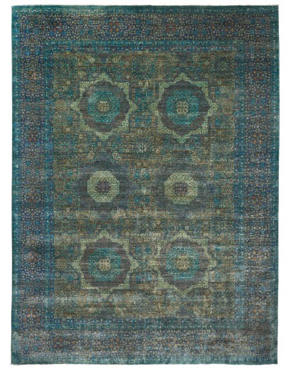 Tappeto Mamlouk Pakistan azzurro beige 265x362