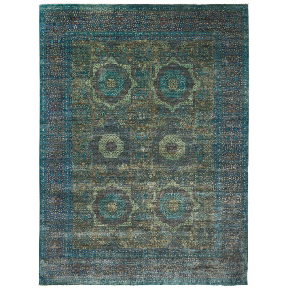 Tappeto Mamlouk Pakistan azzurro beige 265x362 Tappeto Mamlouk Pakistan azzurro beige 265x362