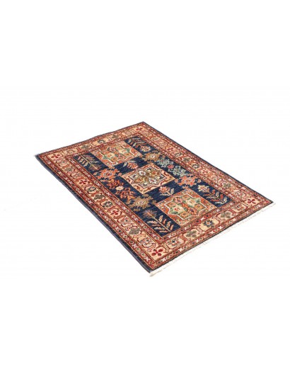 Tappeto Kazak Fine Pakistan bianco grigio 86x120