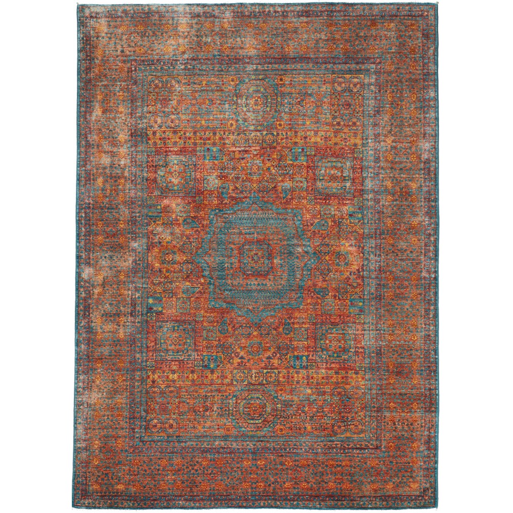 Tappeto Mamlouk Pakistan azzurro marrone 170x240 Tappeto Mamlouk Pakistan azzurro marrone 170x240