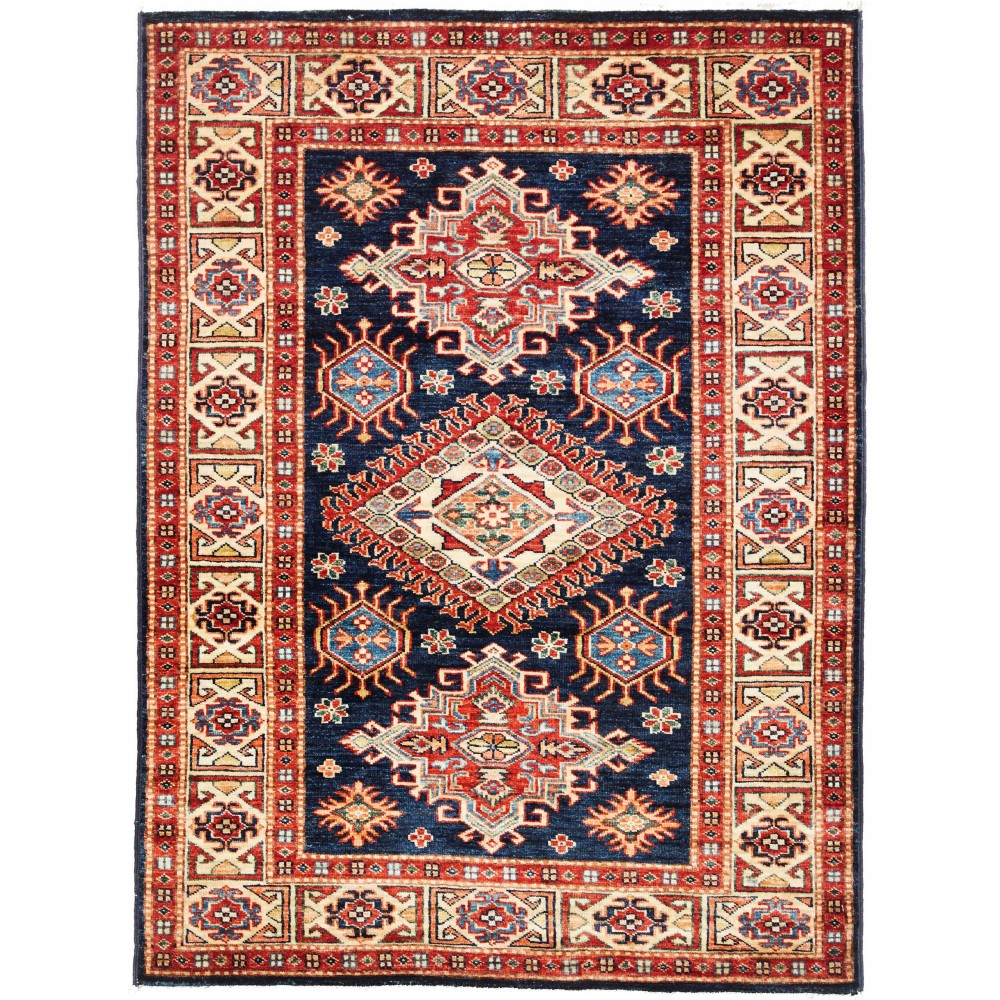 Tappeto Kazak Fine Pakistan marrone grigio 106x143