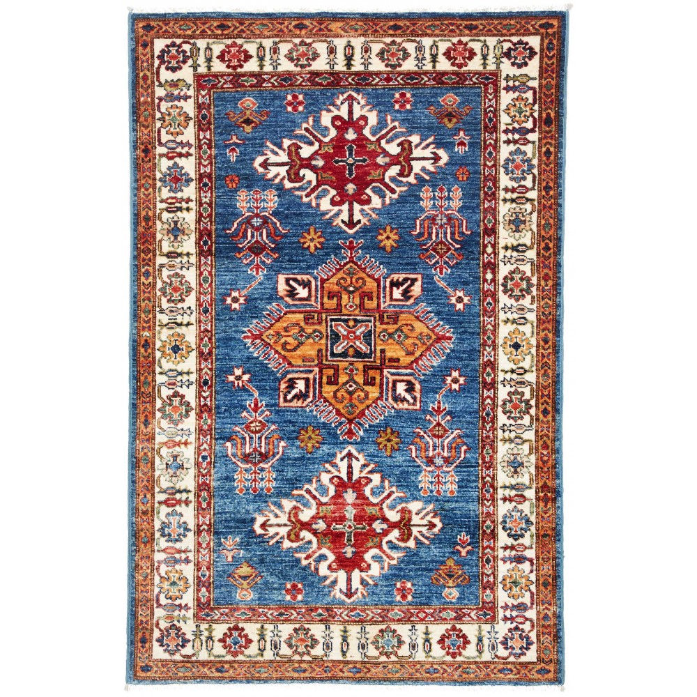 Tappeto Kazak Fine Pakistan beige grigio 103x158