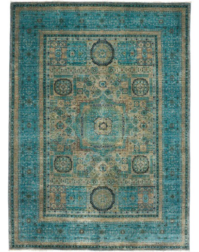 Tappeto Mamlouk Pakistan azzurro grigio 143x201