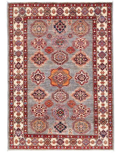 Tappeto Kazak Fine Pakistan marrone grigio 104x142