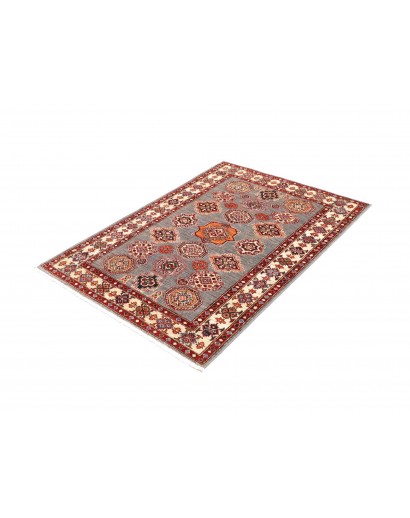 Tappeto Kazak Fine Pakistan marrone grigio 104x142