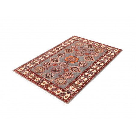 Tappeto Kazak Fine Pakistan marrone grigio 104x142