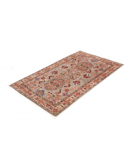 Tappeto Kazak Fine Pakistan marrone grigio 91x150