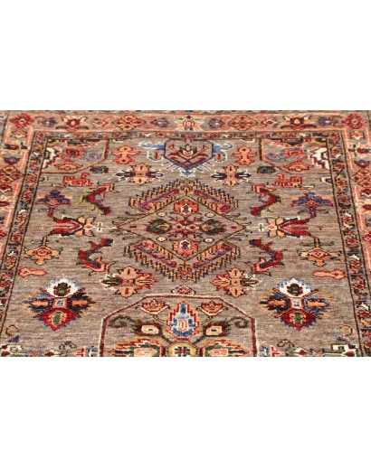 Tappeto Kazak Fine Pakistan marrone grigio 91x150