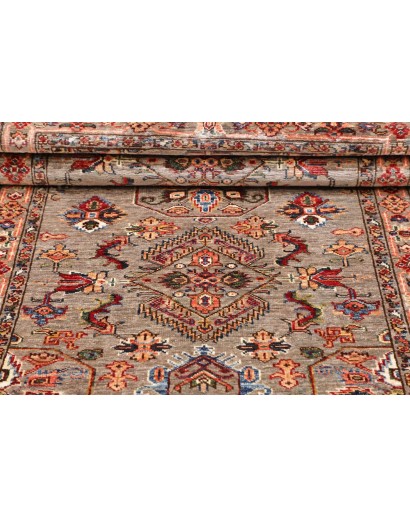 Tappeto Kazak Fine Pakistan marrone grigio 91x150