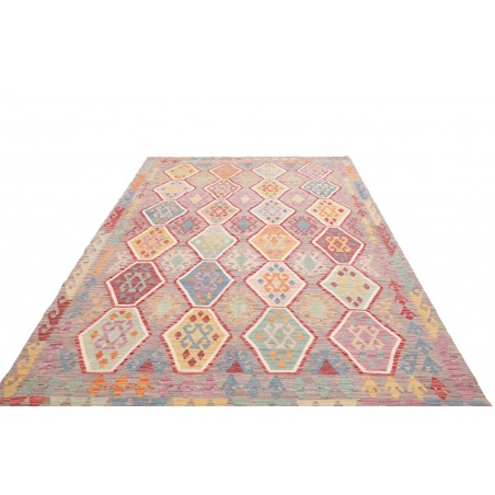 Tappeto Kilim Afghanistan marrone bianco 205x305