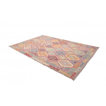 Tappeto Kilim Afghanistan marrone bianco 205x305