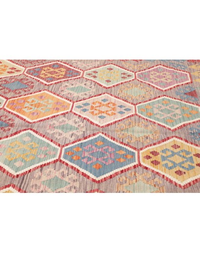 Tappeto Kilim Afghanistan marrone bianco 205x305