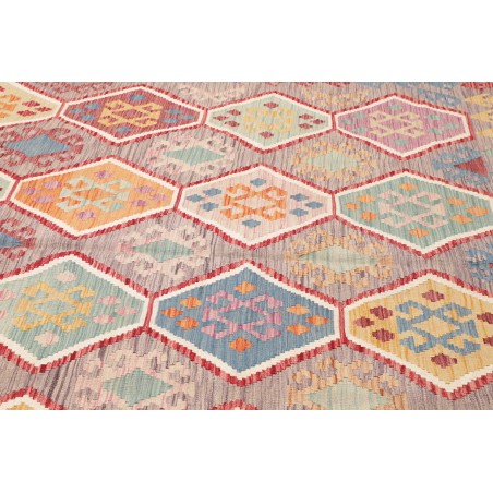 Tappeto Kilim Afghanistan marrone bianco 205x305