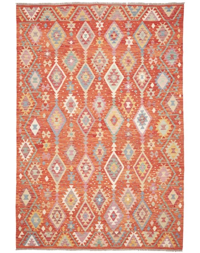 Tappeto Kilim Afghanistan arancione 202x298
