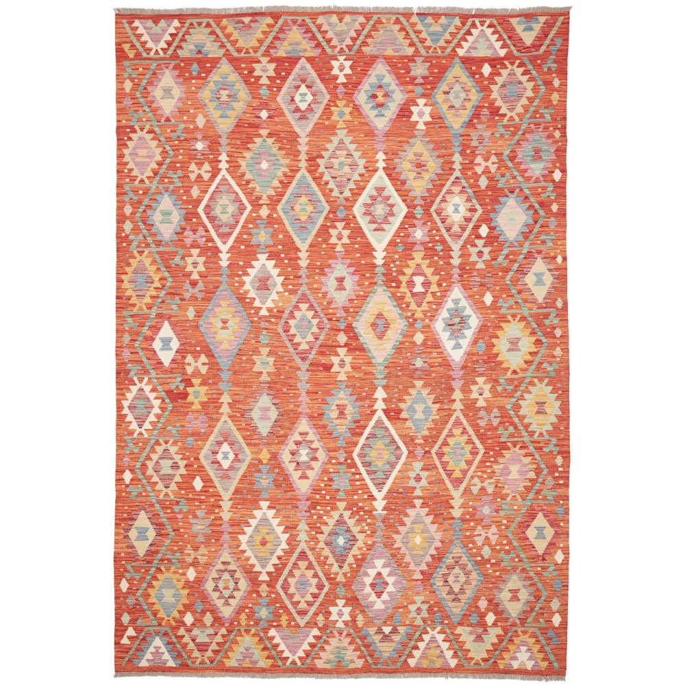 Tappeto Kilim Afghanistan arancione 202x298