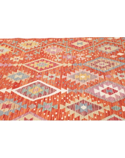 Tappeto Kilim Afghanistan arancione 202x298