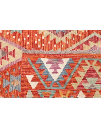 Tappeto Kilim Afghanistan arancione 202x298