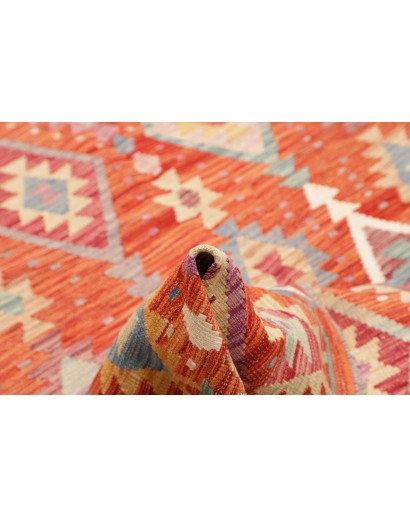 Tappeto Kilim Afghanistan arancione 202x298