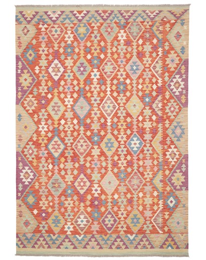 Tappeto Kilim Afghanistan marrone 201x296