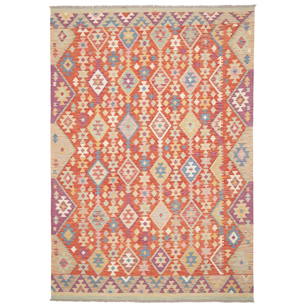 Tappeto Kilim Afghanistan marrone 201x296