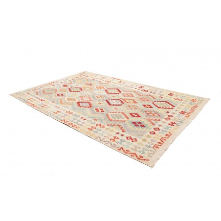 Tappeto Kilim Afghanistan bianco marrone 200x297