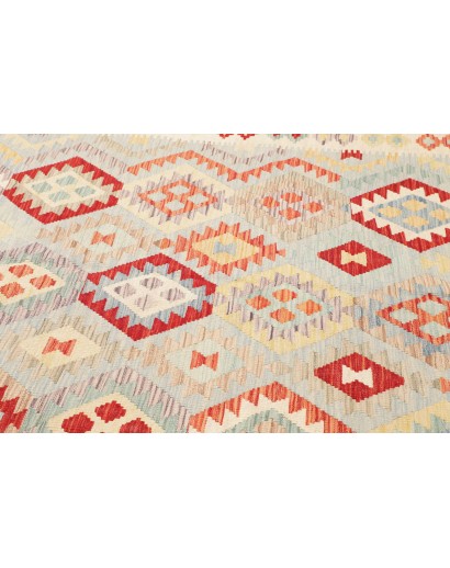Tappeto Kilim Afghanistan bianco marrone 200x297