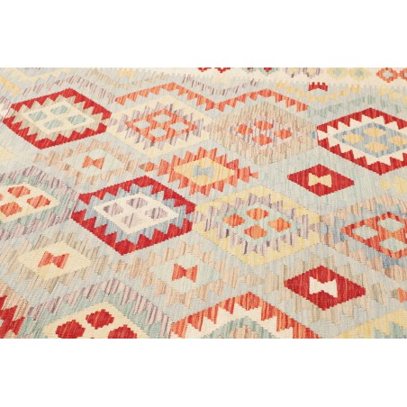 Tappeto Kilim Afghanistan bianco marrone 200x297
