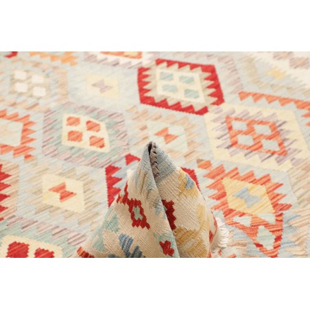 Tappeto Kilim Afghanistan bianco marrone 200x297