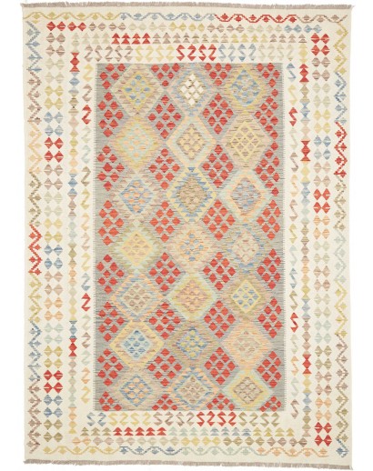 Tappeto Kilim Afghanistan bianco 207x292