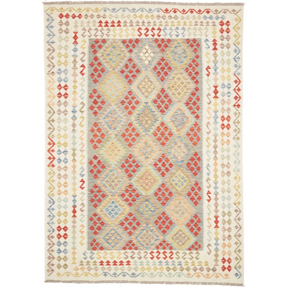 Tappeto Kilim Afghanistan bianco 207x292