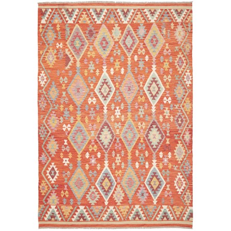 Tappeto Kilim Afghanistan arancione beige 199x290
