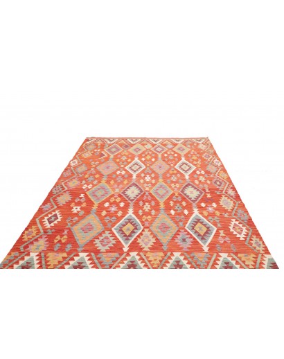 Tappeto Kilim Afghanistan arancione beige 199x290