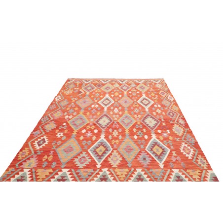 Tappeto Kilim Afghanistan arancione beige 199x290