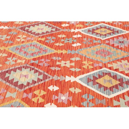 Tappeto Kilim Afghanistan arancione beige 199x290