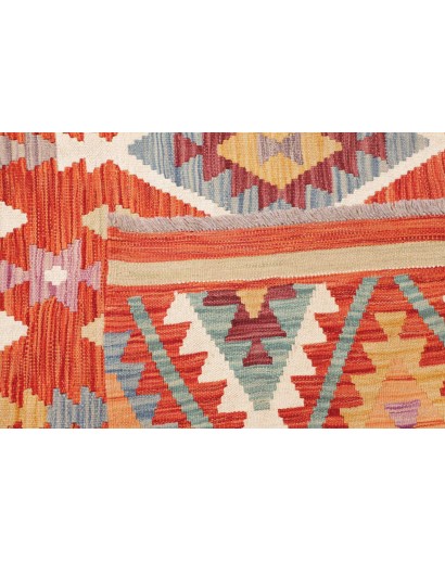 Tappeto Kilim Afghanistan arancione beige 199x290