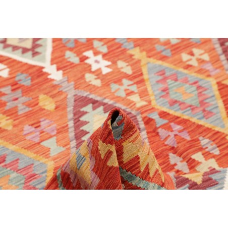 Tappeto Kilim Afghanistan arancione beige 199x290