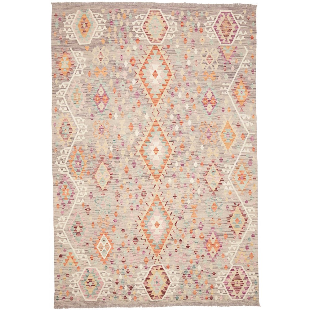 Tappeto Kilim Afghanistan beige marrone 206x295
