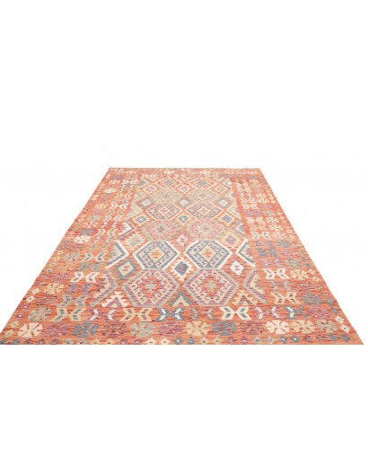 Tappeto Kilim Afghanistan marrone giallo 202x302